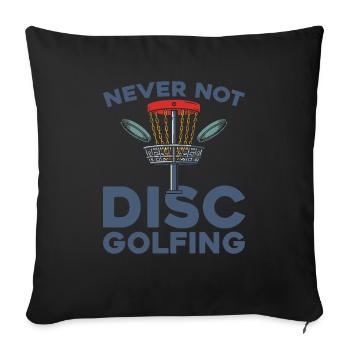 Frisbee Golf Disc Golf - Sofa pillowcase 17,3'' x 17,3'' (45 x 45 cm) - black - Front