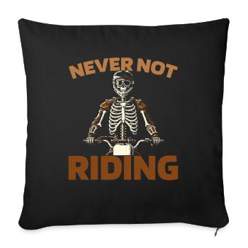 Mx Motocross Dirt Bike - Housse de coussin décorative 45 x 45 cm - noir - Devant