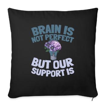 Alzheimer Funny Alzheimers Awareness - Sofa pillowcase 17,3'' x 17,3'' (45 x 45 cm) - black - Front