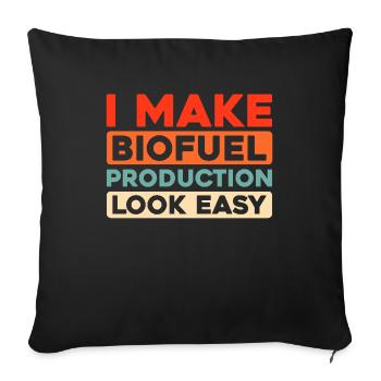 Biology Biologist - Sofa pillowcase 17,3'' x 17,3'' (45 x 45 cm) - black - Front