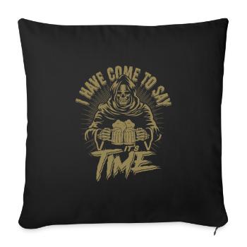 Grim Reaper Beer Time Has Come Funny - Sofa pillowcase 17,3'' x 17,3'' (45 x 45 cm) - black - Front