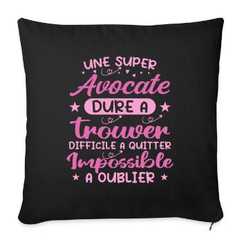 A Great Lawyer - Lawyer Gift - Sofa pillowcase 17,3'' x 17,3'' (45 x 45 cm) - black - Front