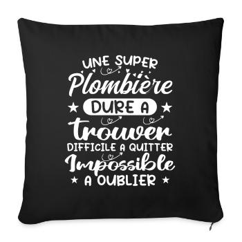A Super Plumber - Plumber Gift - Sofa pillowcase 17,3'' x 17,3'' (45 x 45 cm) - black - Front
