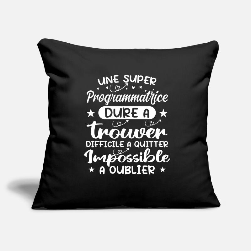 Une Super Programmatrice - Cadeau programmatrice Housse de coussin décorative 45 x 45 cm