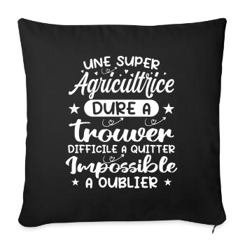 A Super Farmer - Farmer Gift - Sofa pillowcase 17,3'' x 17,3'' (45 x 45 cm) - black - Front