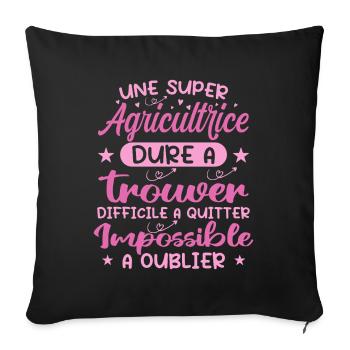 A Super Farmer - Farmer Gift - Sofa pillowcase 17,3'' x 17,3'' (45 x 45 cm) - black - Front