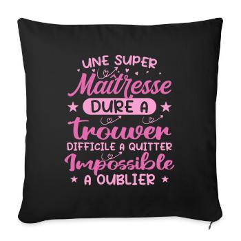 Eine Superherrin - Herrin Geschenk - Sofakissenbezug 45 x 45 cm - Schwarz - Vorne