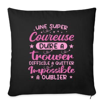 A Super Runner - Runner Gift - Sofa pillowcase 17,3'' x 17,3'' (45 x 45 cm) - black - Front