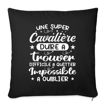 A Super Rider - Rider Gift - Sofa pillowcase 17,3'' x 17,3'' (45 x 45 cm) - black - Front