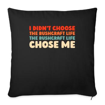 Bushcraft Camping - Sofa pillowcase 17,3'' x 17,3'' (45 x 45 cm) - black - Front
