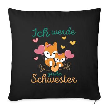 Bald Wieder Große Schwester Verkünden Füchse - Sofakissenbezug 45 x 45 cm - Schwarz - Vorne
