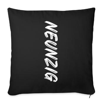 90 / Neunzig / 90. Geburtstag - Sofakissenbezug 45 x 45 cm - Schwarz - Vorne