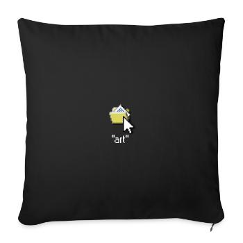 ART - Sofa pillowcase 17,3'' x 17,3'' (45 x 45 cm) - black - Front