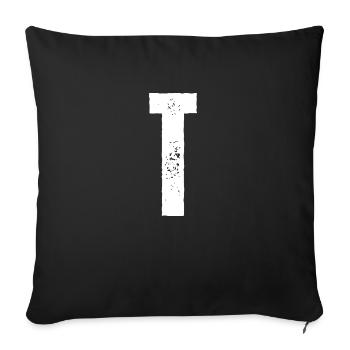 T - Sofakissenbezug 45 x 45 cm - Schwarz - Vorne