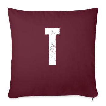 T - Housse de coussin décorative 45 x 45 cm - bordeaux - Devant