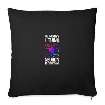 Neurone Neuronon Enseignant Cadeau - Housse de coussin décorative 45 x 45 cm - noir - Devant