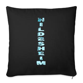 Hildesheim Allemagne City Font Skyline - Housse de coussin décorative 45 x 45 cm - noir - Devant