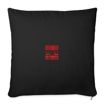 Année 1962 - Housse de coussin décorative 45 x 45 cm - noir - Devant