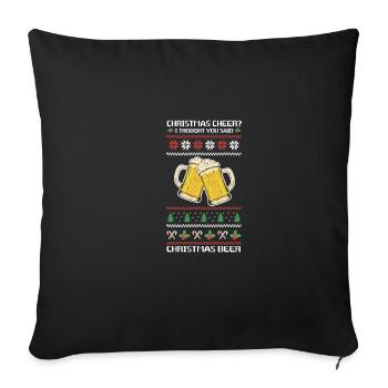 Joie de Noël moche Noël citation moi - Housse de coussin décorative 45 x 45 cm - noir - Devant