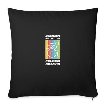 Rollstuhl Behinderung Handicap Rollstuhlfahrer - Sofakissenbezug 45 x 45 cm - Schwarz - Vorne
