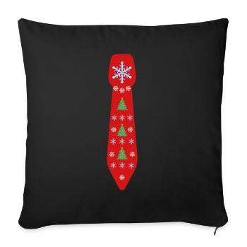 TIES Substitute for Christmas Gift - Sofa pillowcase 17,3'' x 17,3'' (45 x 45 cm) - black - Front