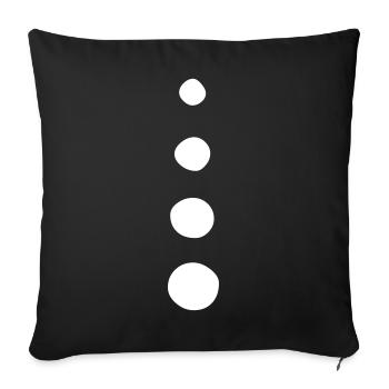 Dots Ornament - Circles go away (Vectorgraphic) - Sofa pillowcase 17,3'' x 17,3'' (45 x 45 cm) - black - Front
