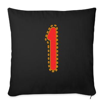 1. 1 AN. 1er ANNIVERSAIRE. ANNIVERSAIRE 1 AN - Housse de coussin décorative 45 x 45 cm - noir - Devant
