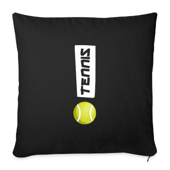 tennis tennis match tennis ball tennis court - Sofa pillowcase 17,3'' x 17,3'' (45 x 45 cm) - black - Front