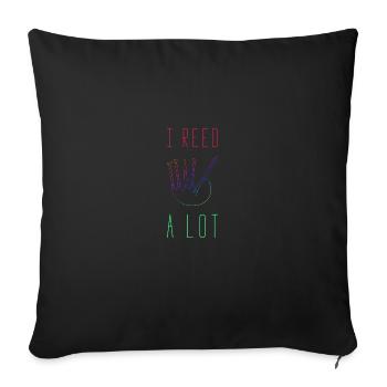 Scottish Bagpipes Celtic Gift - Sofa pillowcase 17,3'' x 17,3'' (45 x 45 cm) - black - Front
