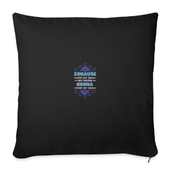 Cadeau pour le henné - Housse de coussin décorative 45 x 45 cm - noir - Devant