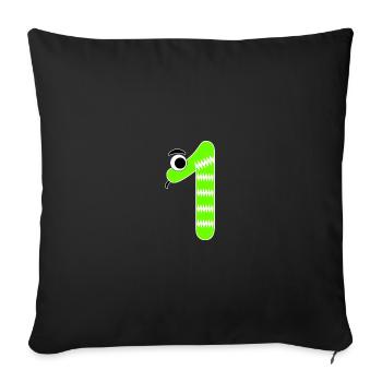 Numéro 1 Snake Kids - Housse de coussin décorative 45 x 45 cm - noir - Devant