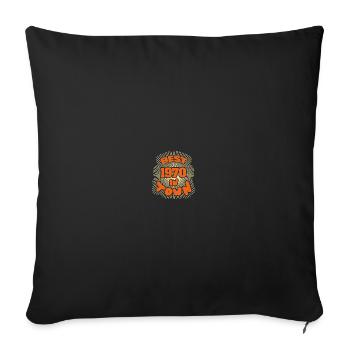 Year 1970 - Sofa pillowcase 17,3'' x 17,3'' (45 x 45 cm) - black - Front