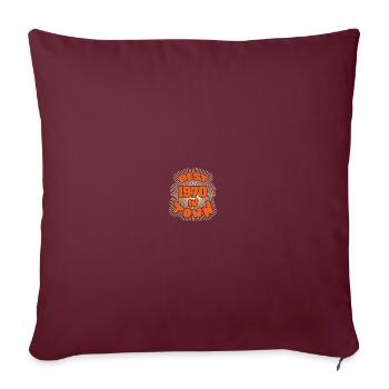 Year 1970 - Sofa pillowcase 17,3'' x 17,3'' (45 x 45 cm) - burgundy - Front