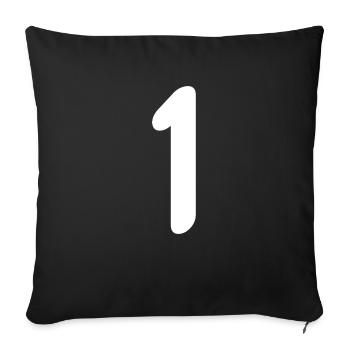 Meilleure vente Numero 1 - Housse de coussin décorative 45 x 45 cm - noir - Devant