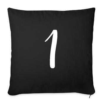 1 - Housse de coussin décorative 45 x 45 cm - noir - Devant