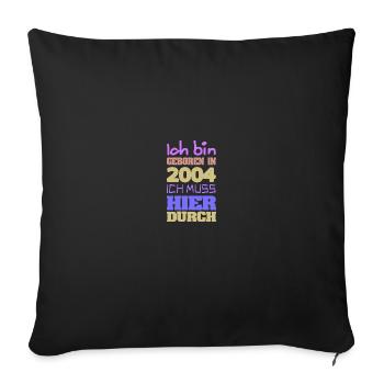 en 2004 - Housse de coussin décorative 45 x 45 cm - noir - Devant