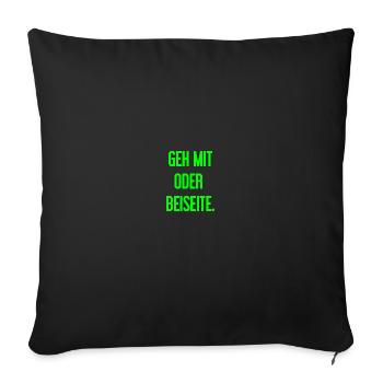 Walk with or aside - Sofa pillowcase 17,3'' x 17,3'' (45 x 45 cm) - black - Front