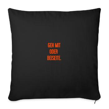 Walk with or aside - Sofa pillowcase 17,3'' x 17,3'' (45 x 45 cm) - black - Front