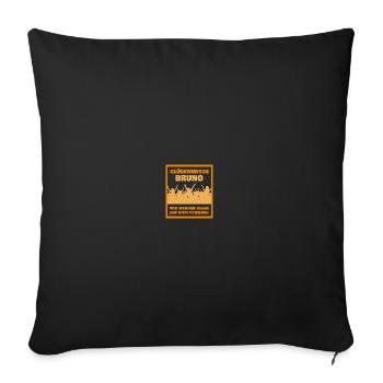 Abschied Bruno - Sofakissenbezug 45 x 45 cm - Schwarz - Vorne