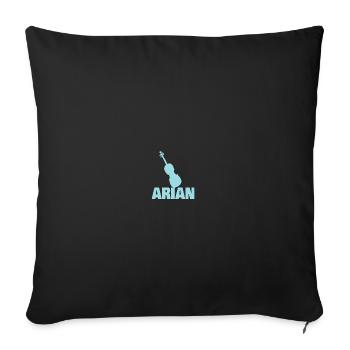Viola Arian - Sofa pillowcase 17,3'' x 17,3'' (45 x 45 cm) - black - Front