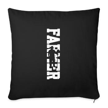 Farmer Worm Compost Compost Cadeau des femmes Dicton - Housse de coussin décorative 45 x 45 cm - noir - Devant