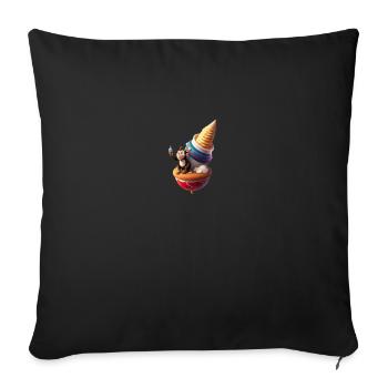 Galaktischer Eisaffe - Sofakissenbezug 45 x 45 cm - Schwarz - Vorne