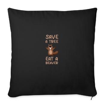 Bieber Rodent Funny Saying - Sofa pillowcase 17,3'' x 17,3'' (45 x 45 cm) - black - Front