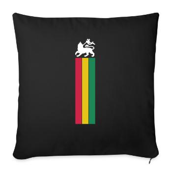 Reggae Musik Rastafari Jamaika - Sofakissenbezug 45 x 45 cm - Schwarz - Vorne