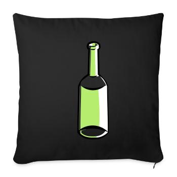 Flasche leer - Sofakissenbezug 45 x 45 cm - Schwarz - Vorne