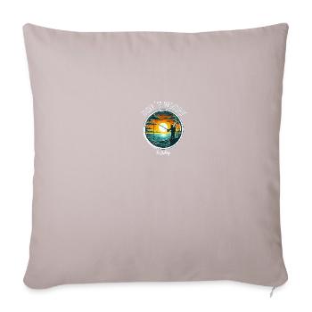 Ne vous inquiétez pas - Be Fishing - Housse de coussin décorative 45 x 45 cm - taupe clair - Devant
