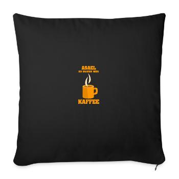 Cafe Asael - Sofa pillowcase 17,3'' x 17,3'' (45 x 45 cm) - black - Front
