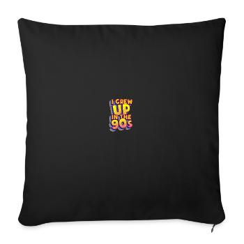 Cadeau de remise en forme rétro PARTY POP ART 1990 des années 90 - Housse de coussin décorative 45 x 45 cm - noir - Devant
