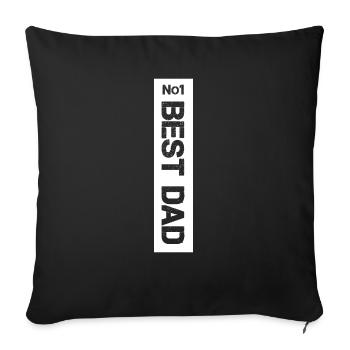 No.1 BEST DAD T-Shirt - Sofa pillowcase 17,3'' x 17,3'' (45 x 45 cm) - black - Front