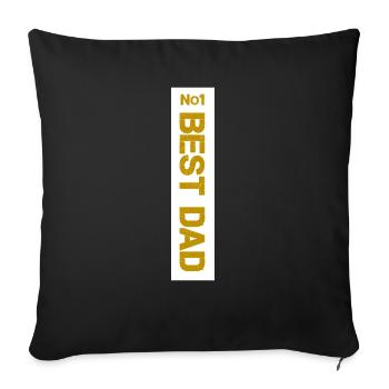 No.1 BEST DAD T-Shirt - Sofa pillowcase 17,3'' x 17,3'' (45 x 45 cm) - black - Front